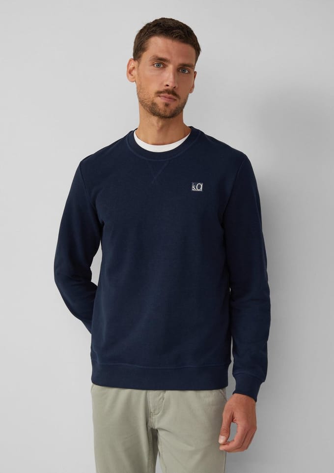 s.Oliver - male - Sweater van katoenmix met ronde hals