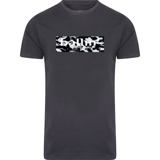 Ballin Est. 2013 - Heren Tee SS Camo Block Shirt - Grijs - Maat L
