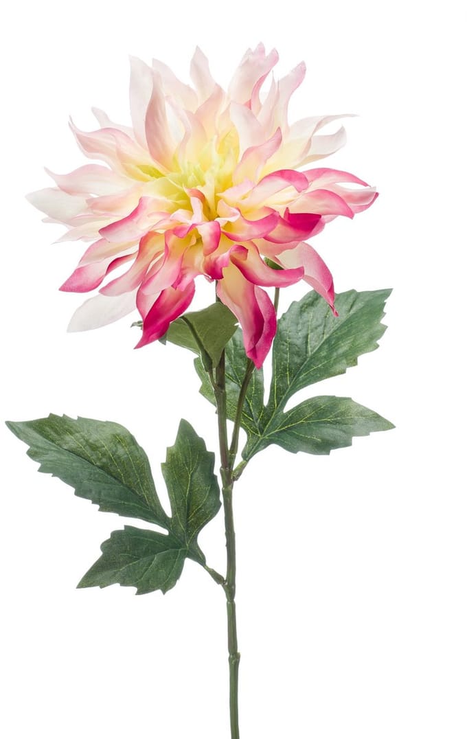 Emerald - Kunstbloem Dahlia roze 60cm - Kunstplant voor binnen