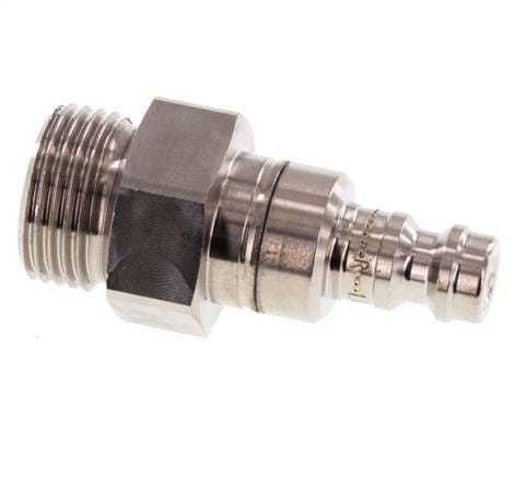 RVS 306L DN 5 Luchtkoppeling Insteeknippel G 3/8 inch Buitendraad Double Shut-Off - CLP5-M-SSL-SV-P-038
