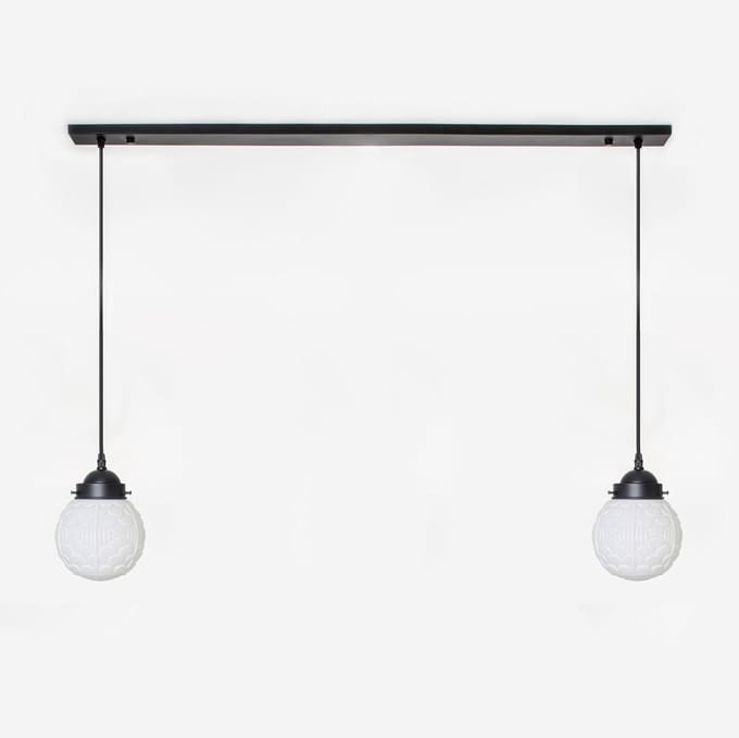 2 x Arcade lampen aan plafondbalk Moonlight - Art Deco Trade