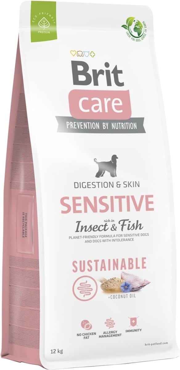 BRIT CARE Hair&Skin Insect&Fish - Droog hondenvoer - 12 kg