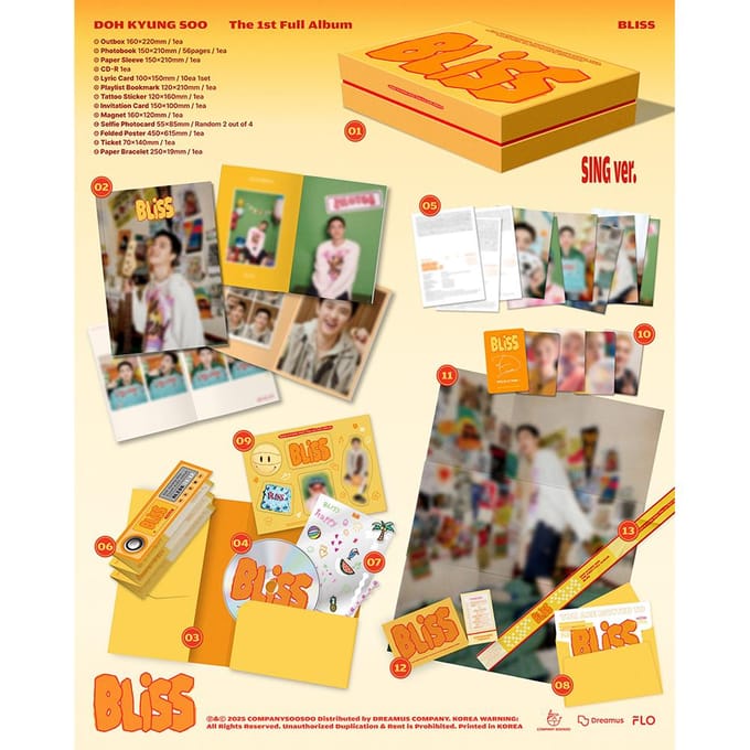 FAIRE (EXO) – 1er Album Complet BLISS [Version Sing+Along] 2 in Set