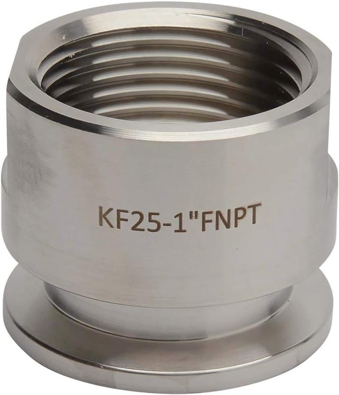 Vacuüm Adapter KF-25 naar NPT Schroefdraad 1 Inch Vrouwelijk RVS