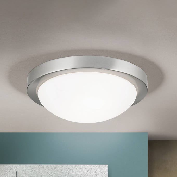 ORION Ingetogen plafondlamp MINEA, 32 cm, nikkel