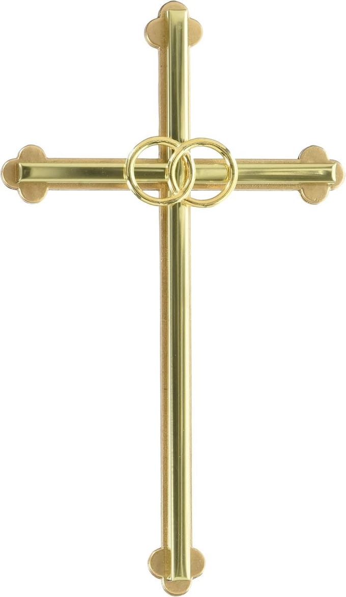 Elegant Gouden Kruis voor Bruiloft & Woondecoratie - 20 cm