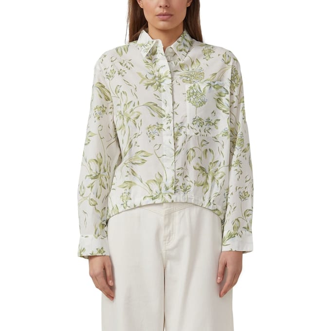 s.Oliver - female - Lichtgewicht katoenen voile overhemdblouse met strikdetail