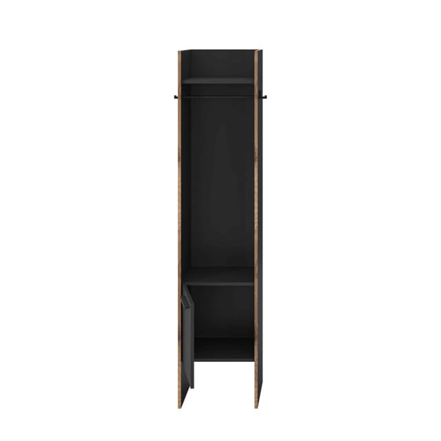 Bueno Garderobekast Basalt Melamine Trim NoxOak NB - 37x42x189cm