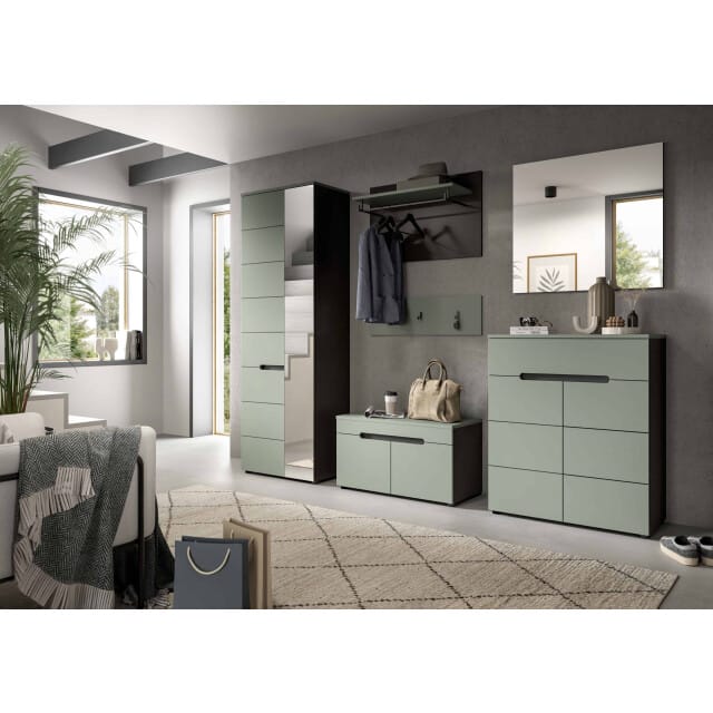 Canu kledingkastcombinatie Smoke Green NB Basaltgrijs NB - 37x80x190cm