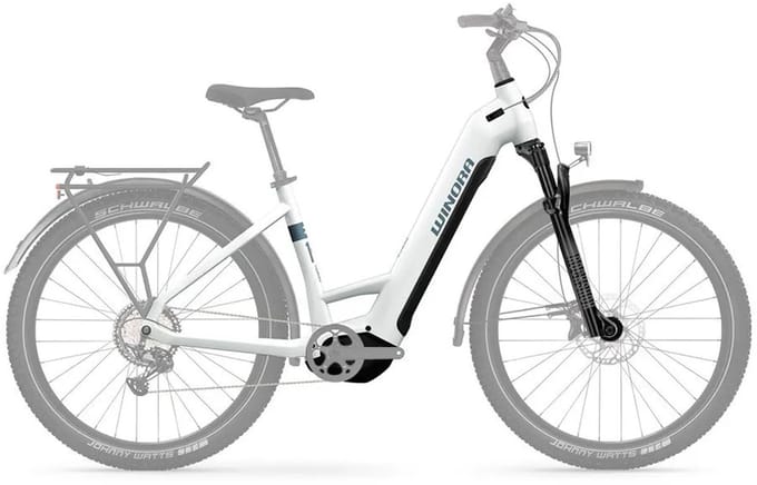 Winora Yucatan X12 Pro 27.5´´ E-bike Frame Voor Stadsfiets Zilver 55 / 500Wh