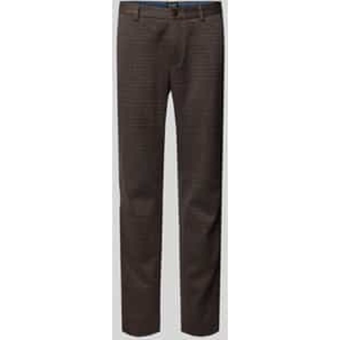 Slim fit stoffen broek met Franse steekzakken