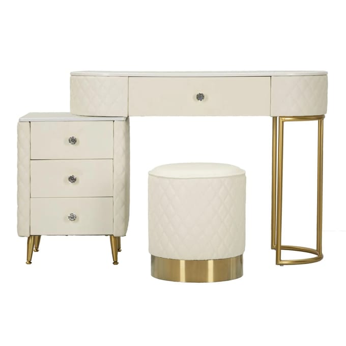 Bureau met kruk Bed Desk Sharon White With Stool 120×40×75 cm
