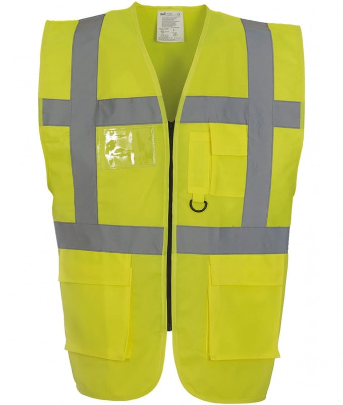 Executive veiligheidshesje met rits, maat XL Geel
