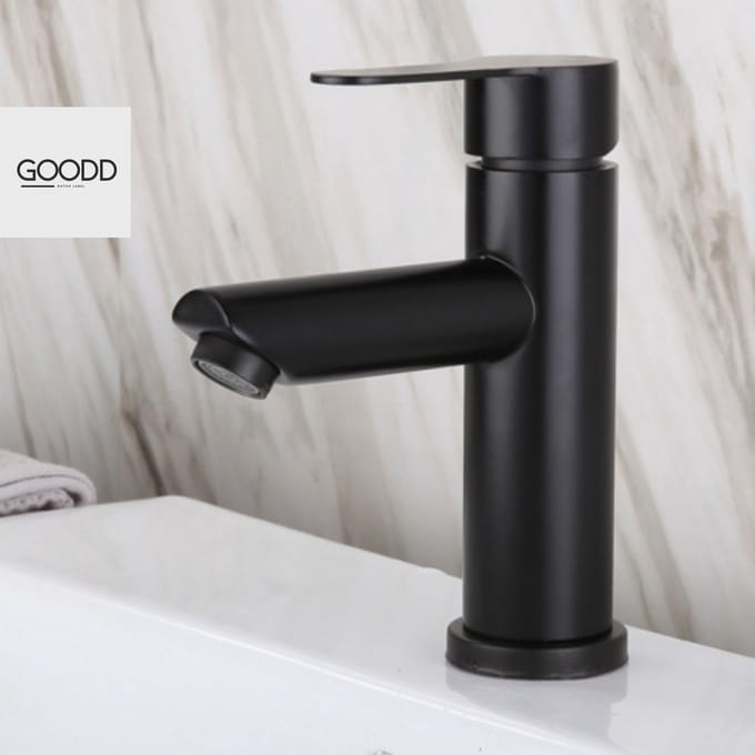 GOODD® Cannes - Wastafelkraan - Mengkraan - PVD coating - RVS - Zwart