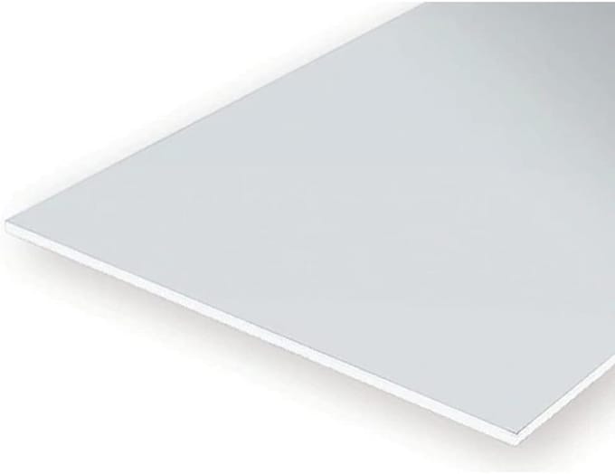evergreen 9030 witte polystyreenplaat, 150 x 300 x 0,75 mm, 2 stuks