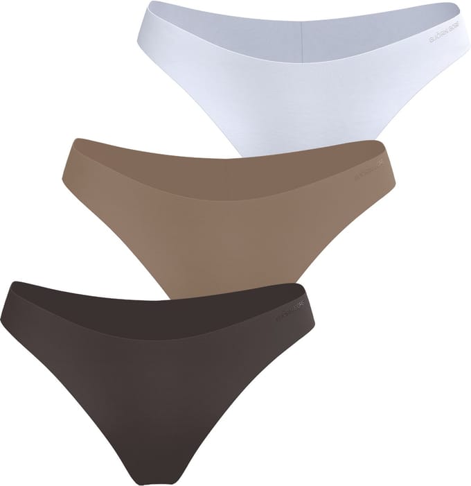 Björn Borg dames Invisible Briefs - slip middelhoge taille (3-pack) - wit - bruin - bruin