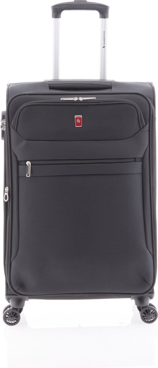 Gladiator 3D Middelgrote Koffer - 68 cm - 66/76 liter - Expandable - Zwart