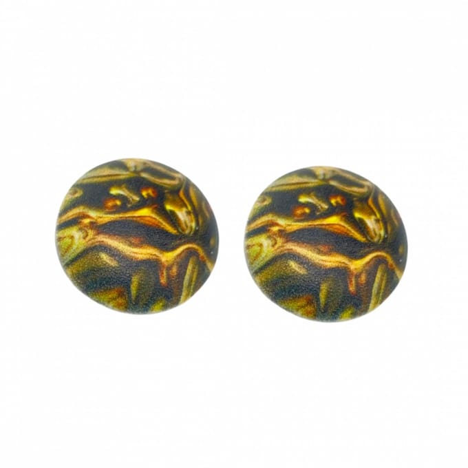 Clip oorbellen bruin 2 cm kunststof