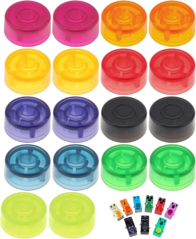 18 Stuks Universele Gitaar Effect Pedaal Toppers Voetschakelaar Nopjes Set