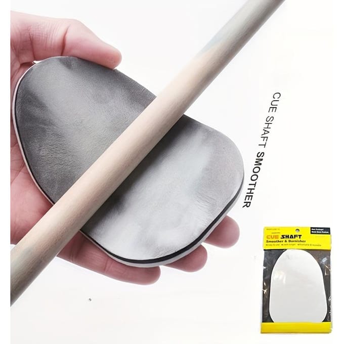 1 Polisseur de Manche de Queue de Billard en Caoutchouc Noir - Outil de Maintenance Double Face pour Queue de Billard avec Poudre Abrasive Blanche pour une Performance de Queue Fluide, Entretien de la Pointe de Queue 1pc gray