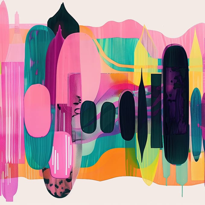 ABSTRACT SKYLINE: plexiglas 60x80cm