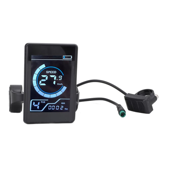 Fiets Display Meter met 2 NFC Kaarten 5 Pin Waterdicht Inductief LCD Bedieningspaneel voor Elektrisch black