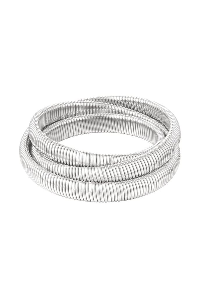 Bijoutheek Armband (Sieraad) Elastisch Driedubbel One Size Zilver