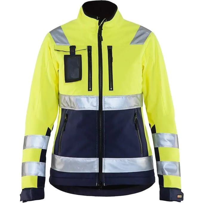 Blåkläder 4902-2517 Dames Softshell jack High Vis Geel/Zwart maat M