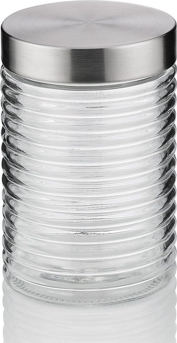 Voorraadpot, 1.2 L, Glas/RVS, Zilver - Kela | Diana