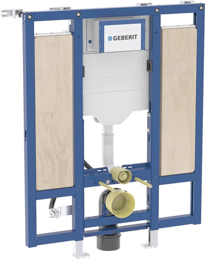 Geberit Duofix wandcloset - hoogte 112cm sigma reservoir - 12cm armsteun - blauw