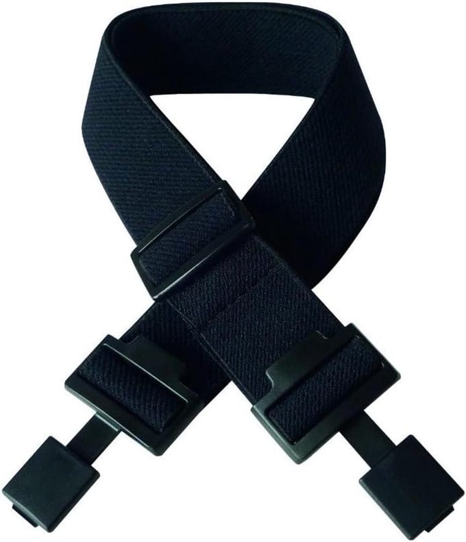Elastische Band - Verstelbare Strap - Fietsen Accessoire - Vierkante Sluiting - Eén Maat - Zwart
