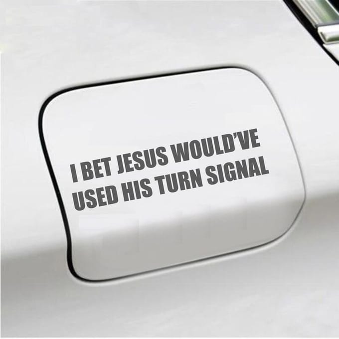 Bumpersticker - I Bet Jesus - 3,5 X 14,8 - Antraciet