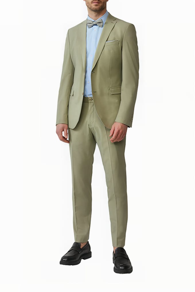 Slim fit colbert met schoudervullingen