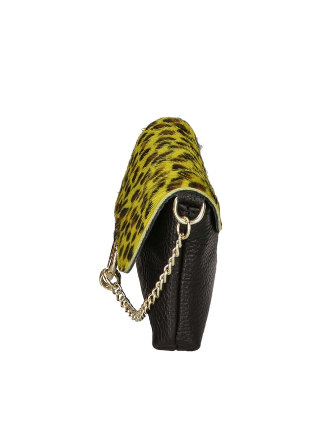 Faina Handtas Dames Cheetah geel