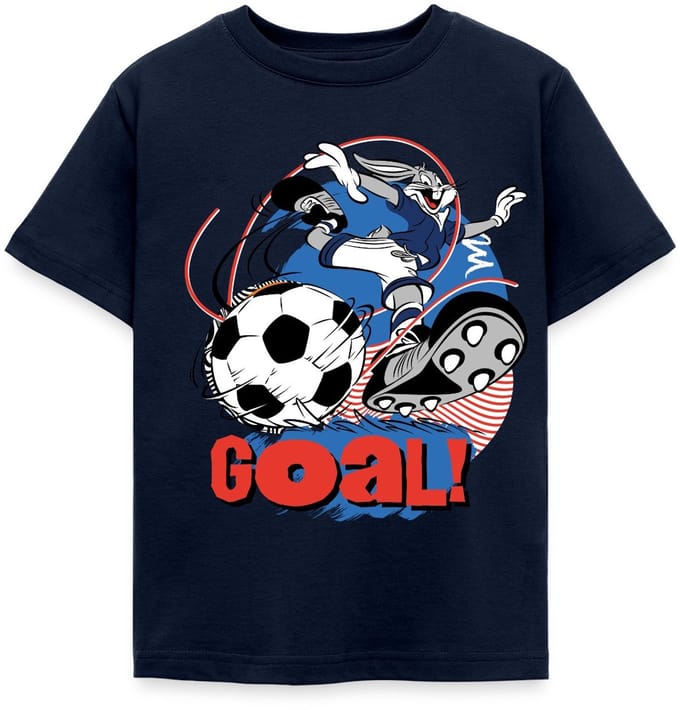 Looney Tunes Bugs Bunny Voetbal Ontwerp Goal! T-Shirt Kinderen