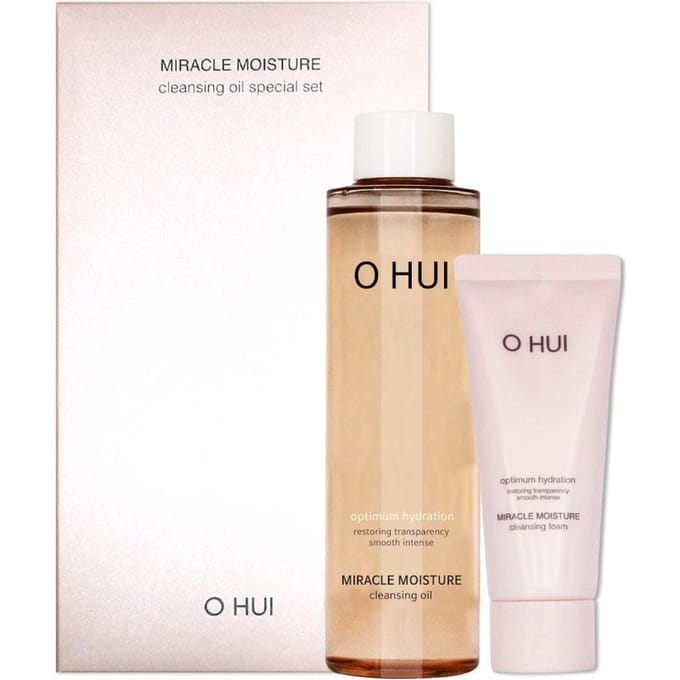 Huile nettoyante hydratante miracle O HUI Spécial / Produit principal 150 ml + Mousse 40 ml, 1 lot beige