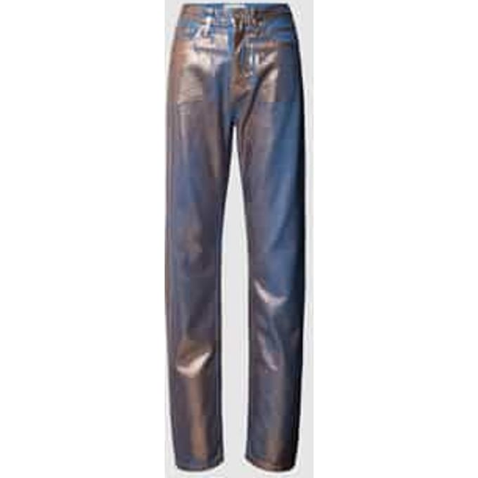 Straight leg jeans in glanzend design