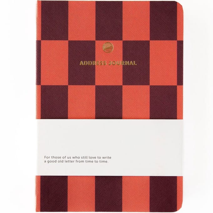 A-Journal - Adresboek - Geruit - 12 x 17 cm