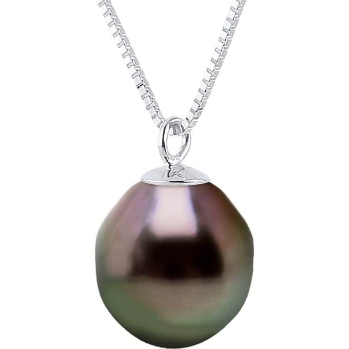 Ketting Tahitiaanse parel hanger 8-9mm Peer 925
