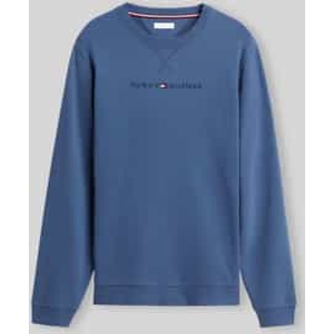 Regular fit sweatshirt van puur katoen met labelopschrift