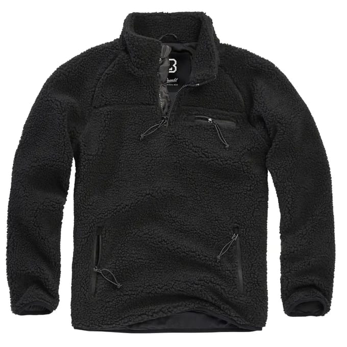 Brandit - Teddyfleece Troyer Pullover Jas - Fleece vest - XL - Zwart