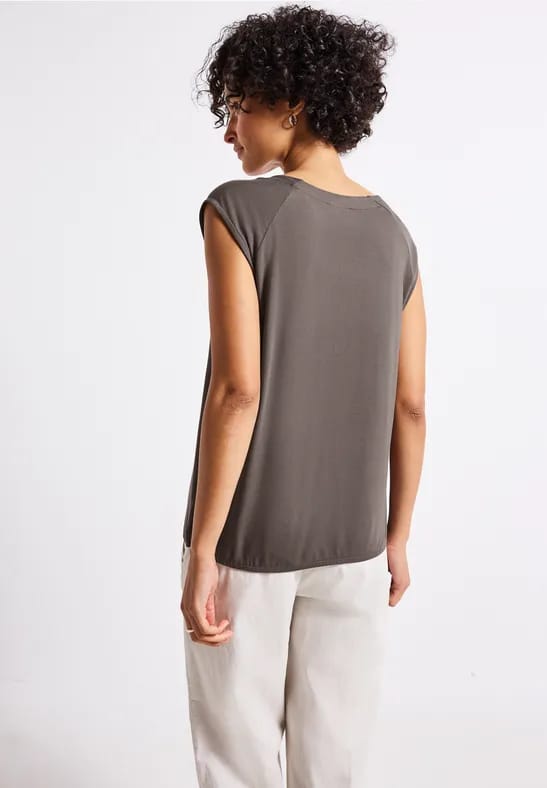 Shirt van jersey met elastische zoom