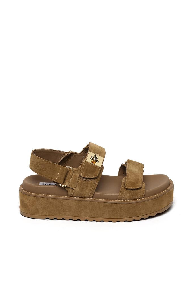 Steve Madden Bigmona Sandals Tan Suede Taglia: 42 | Infradito Outlet | Donna | Marrone