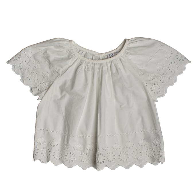 Blouse met korte mouwen en borduursel 813299 voor meisjes