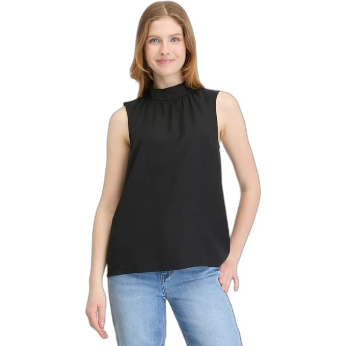 Top Angyc zwart uni mouwloos Ragwear - maat XL