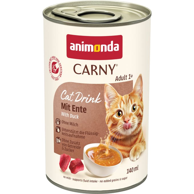 12x140ml animonda Carny Cat Drink Eend Kattenmelk
