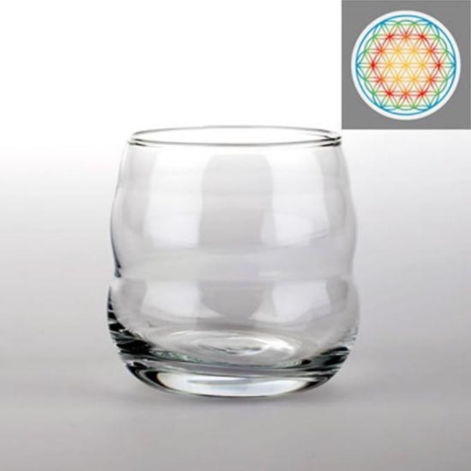 Drinkglas Mythos met Bloem des Levens Veelkleurig