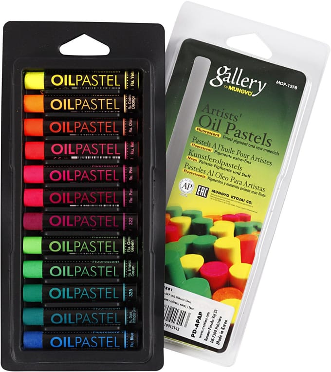 Mungyo Gallery Oliepastel Neon Set 12 stuks