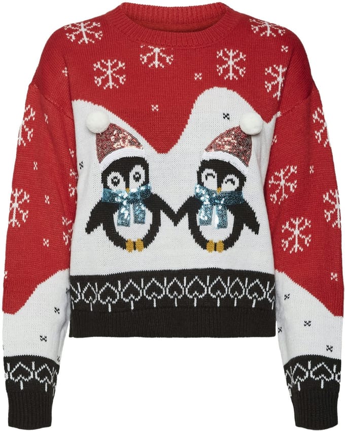 VERO MODA - VMPENGUINLOVE LS O-NECK PULLOVER XMAS - Dames - Gebreide truien