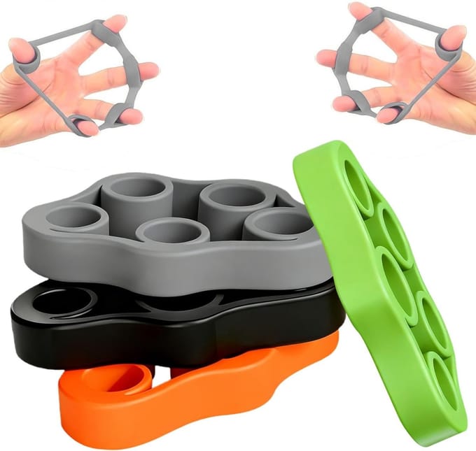 Handtrainer Set van 4 Stukken voor Gripversterking, Spiertraining en Klimfitness